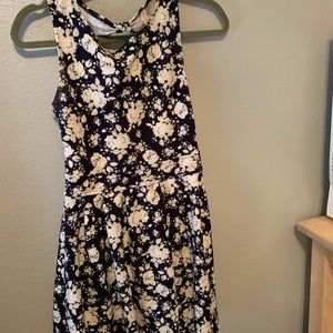 Floral open back dress